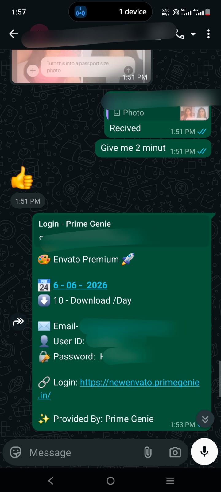 Prime Genie Group Buy designer tools subscription customer activation proof screenshot 27